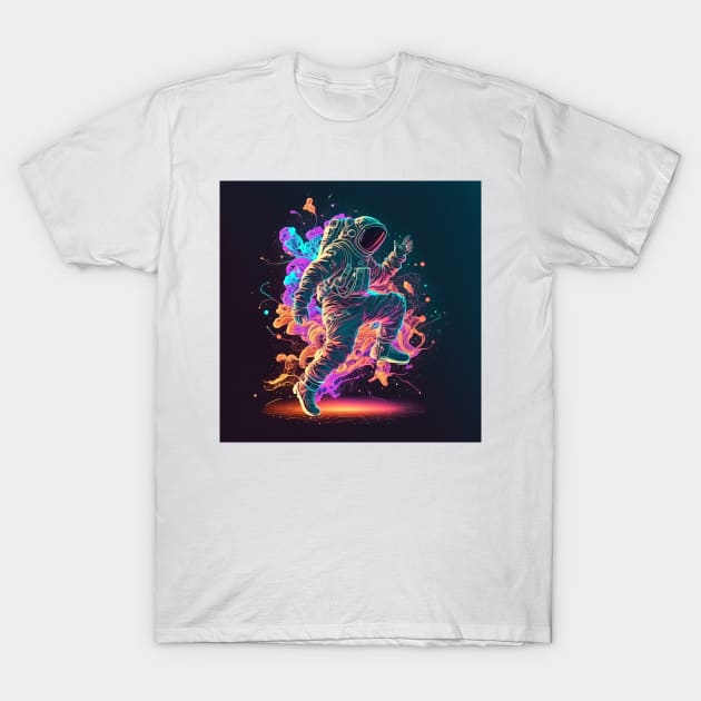 Astronaut dancing in space T-Shirt by ramith-concept